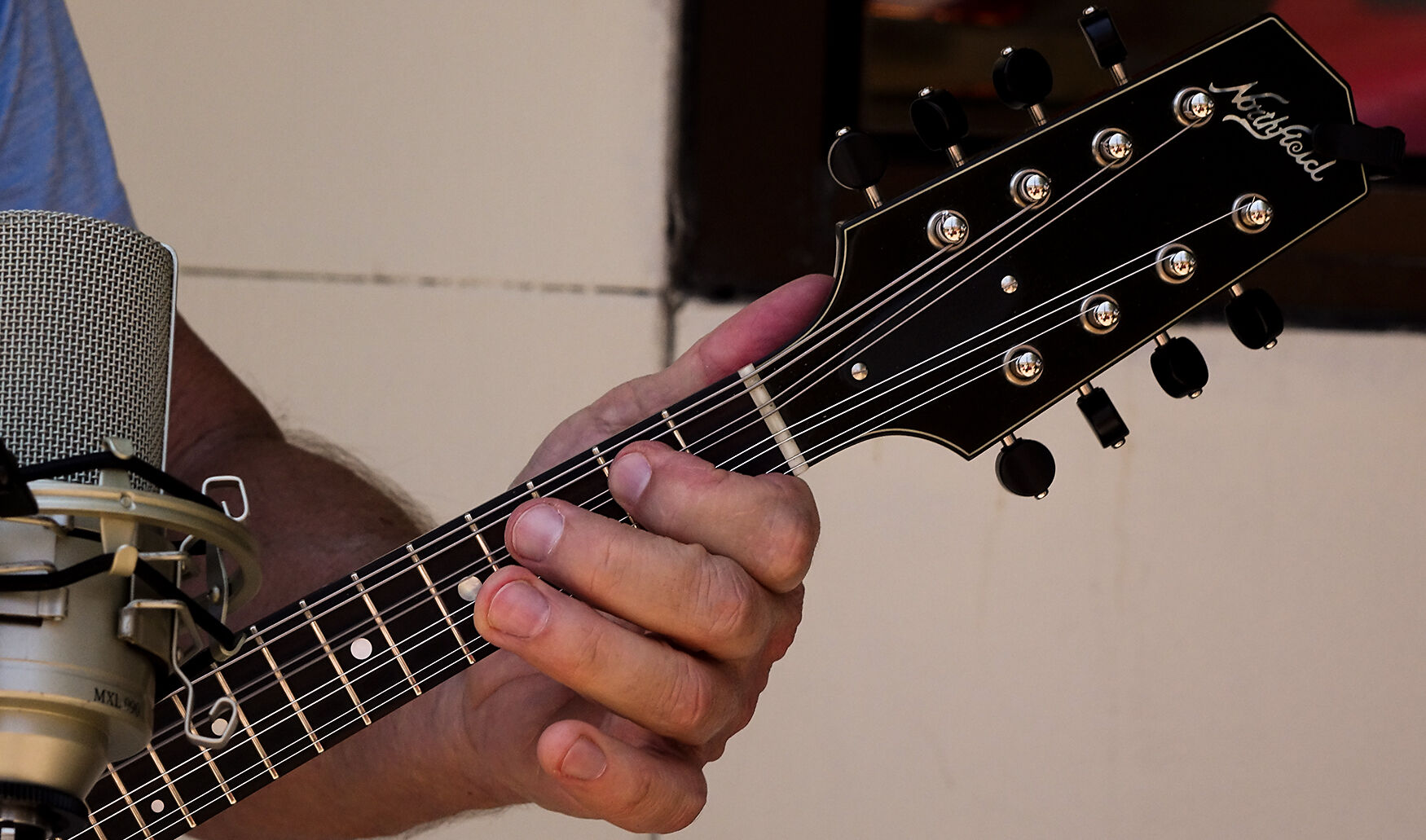 Mark Lieberman plays the mandolin